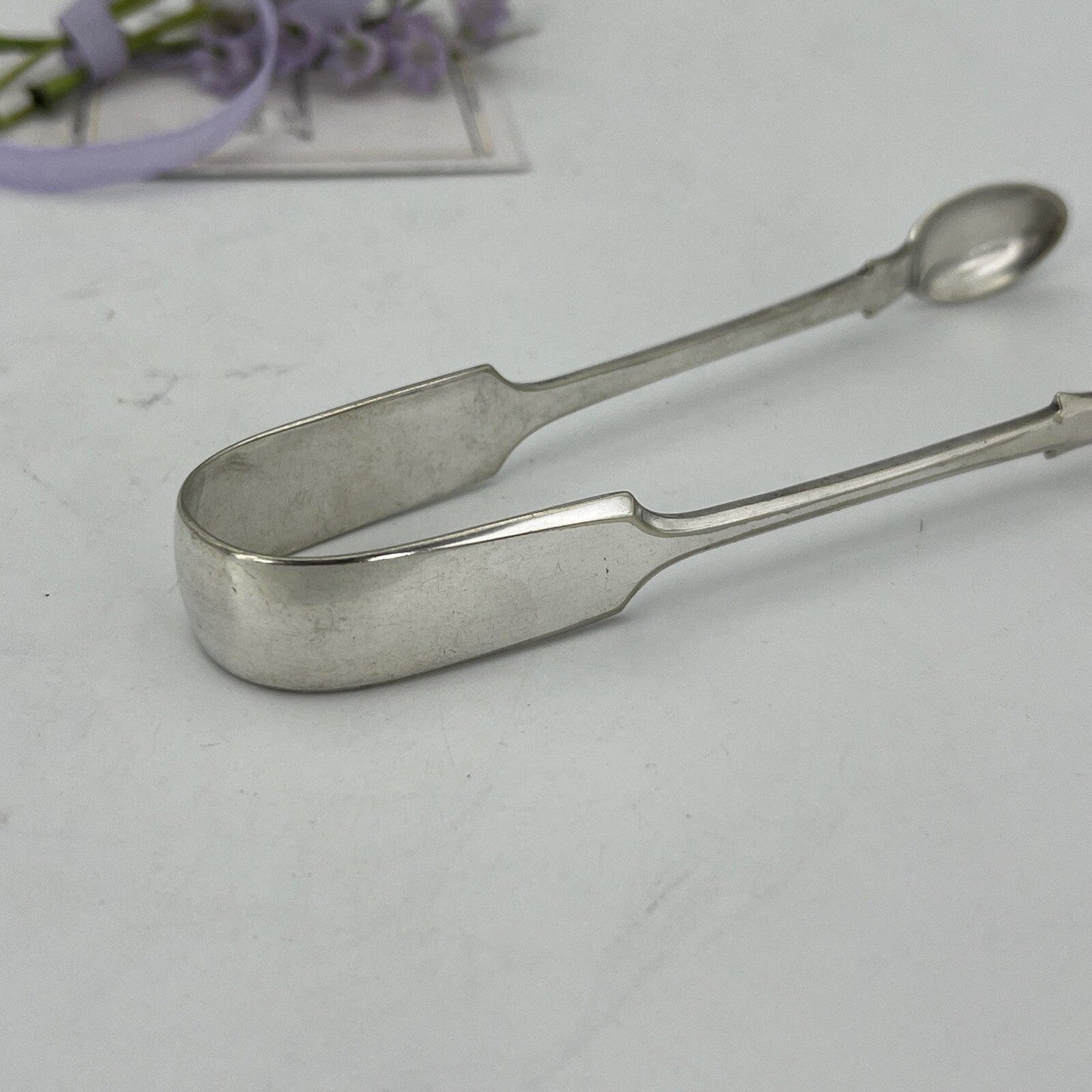 Pinza antica in argento sheffield per zollette zucchero Pinze inglesi d'epoca 3 Categoria  Sheffield & Argento