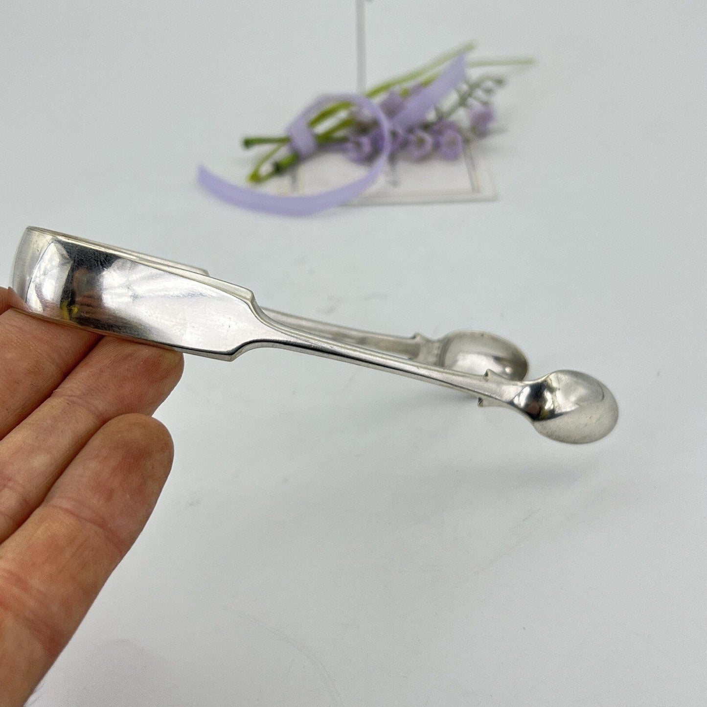 Pinza antica in argento sheffield per zollette zucchero Pinze inglesi d'epoca 3 Categoria  Sheffield & Argento