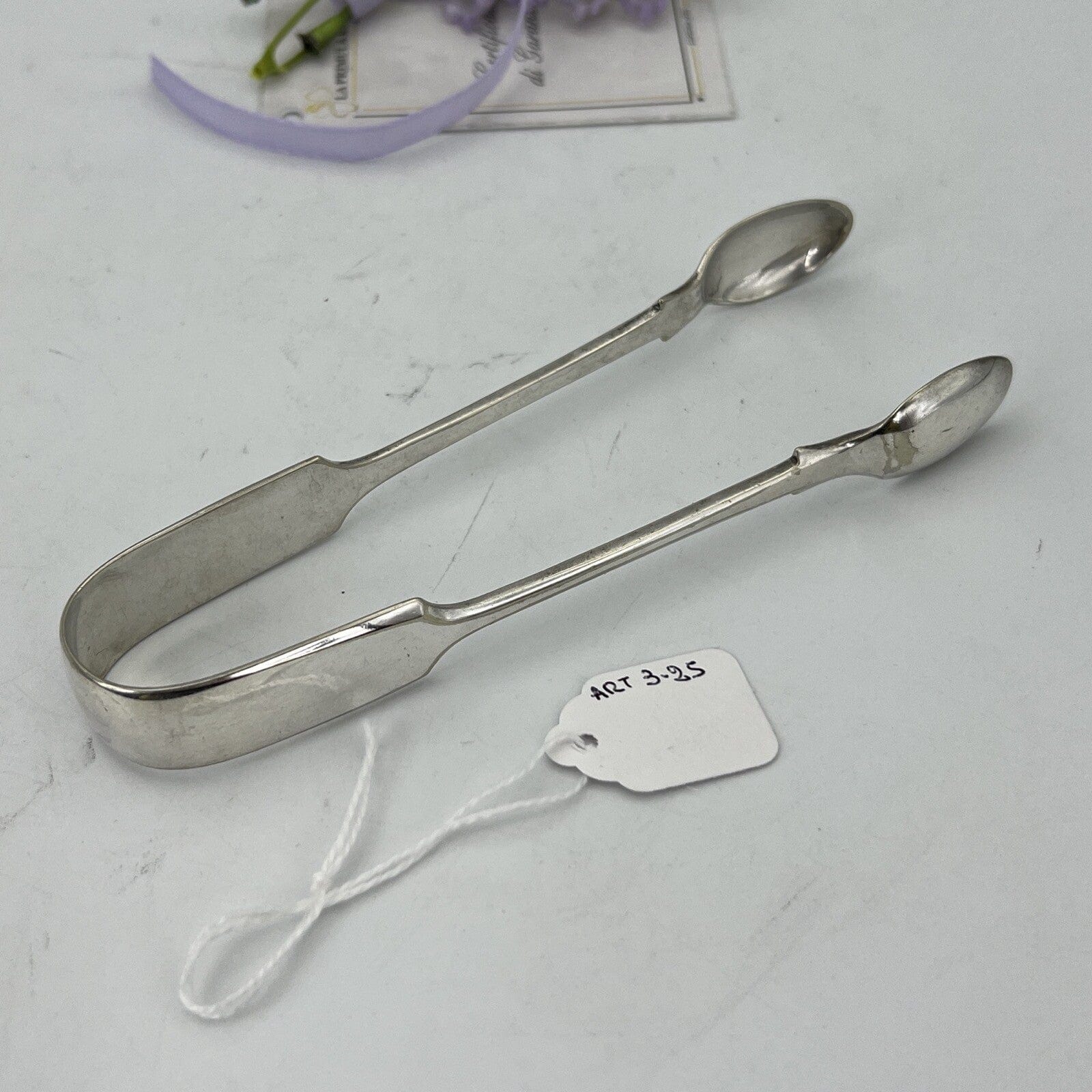 Pinza antica in argento sheffield per zollette zucchero Pinze inglesi d'epoca 3 Categoria  Sheffield & Argento