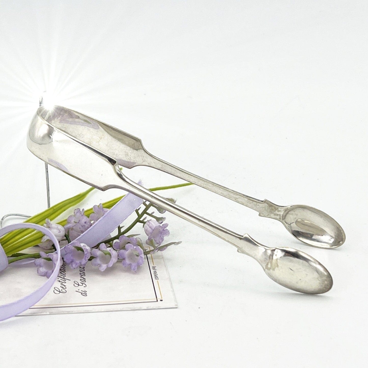 Pinza antica in argento sheffield per zollette zucchero Pinze inglesi d'epoca 3 Categoria  Sheffield & Argento