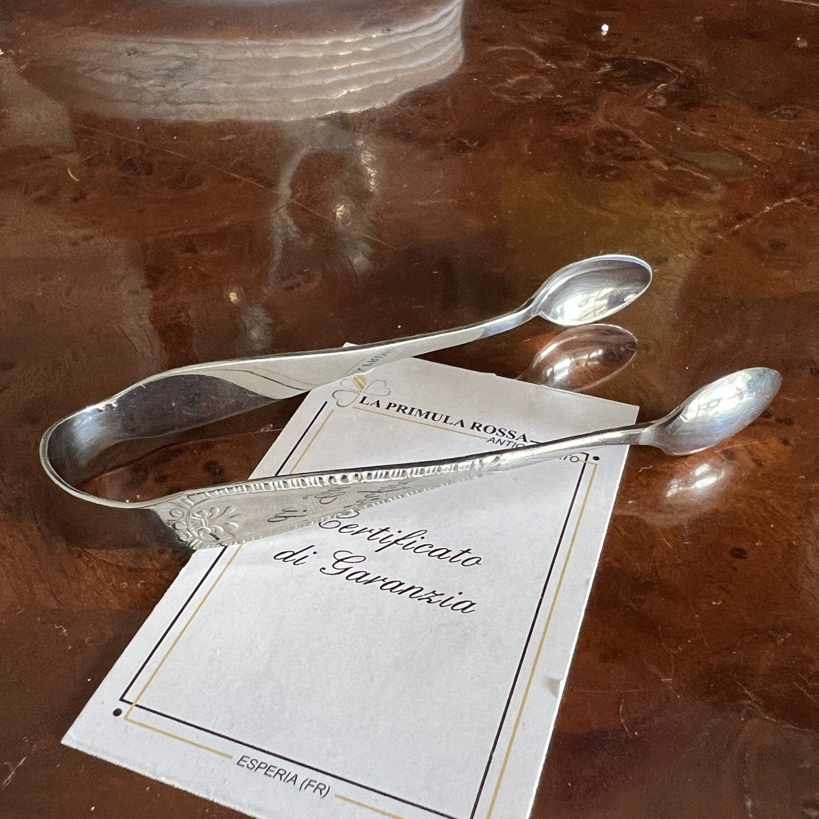 Pinza antica in argento sheffield per zollette zucchero Pinze inglesi d'epoca GG Categoria  Sheffield & Argento