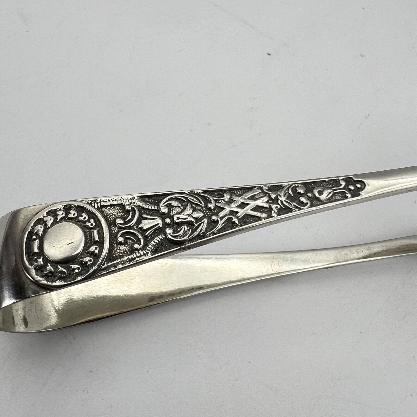 Pinza antica in Argento sheffield per zollette zucchero posata inglese d'epoca K Categoria  Sheffield & Argento