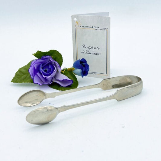Pinza antica in argento sheffield per zollette zucchero posata inglese d'epoca X Categoria  Sheffield & Argento