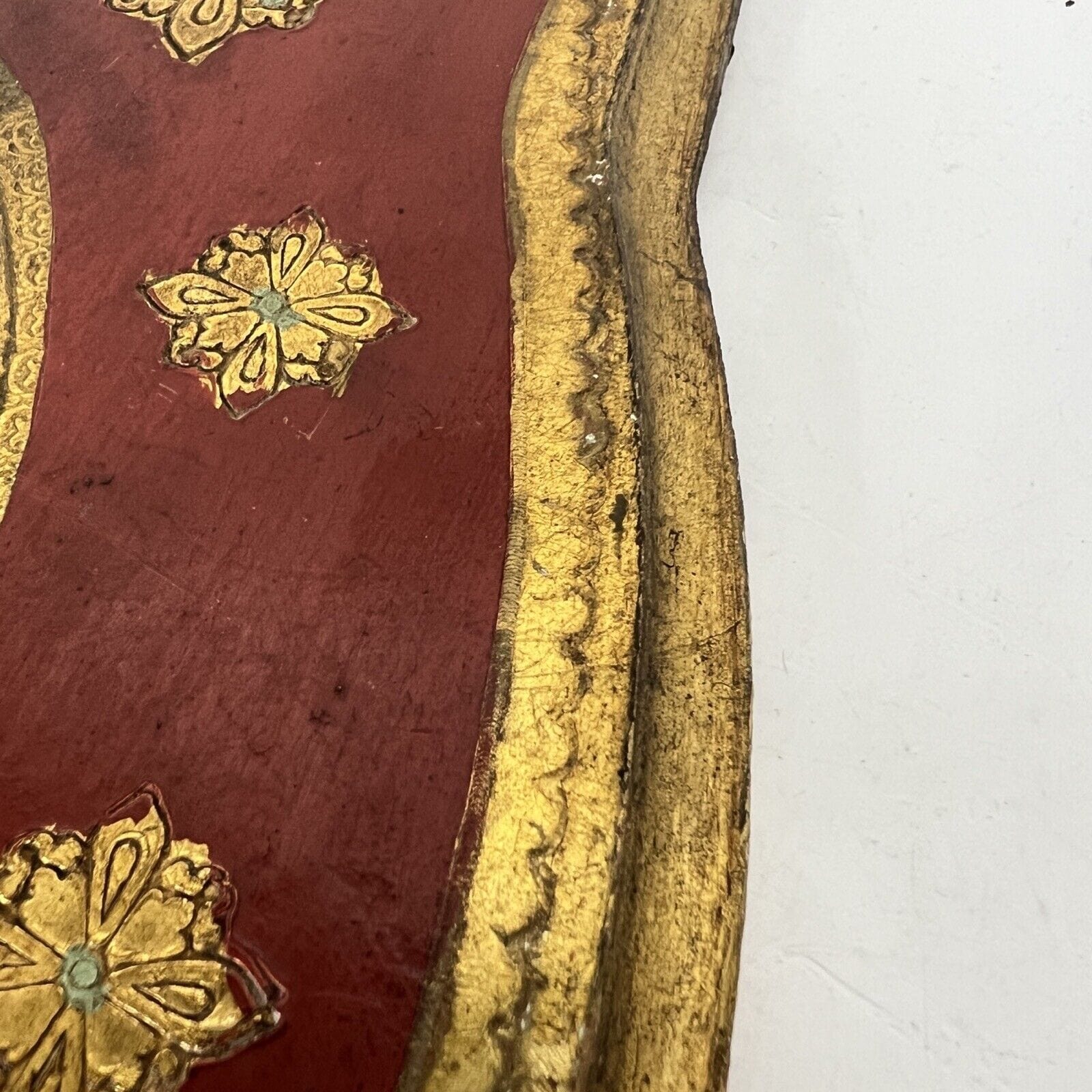 Placca da muro in legno decorativa parete stile antico fiorentino ritratto fiori Categoria  altro