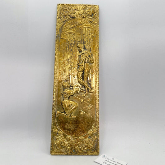 Placca da muro in ottone decorativa vintage parete Musicisti 900 stile antico Categoria  altro