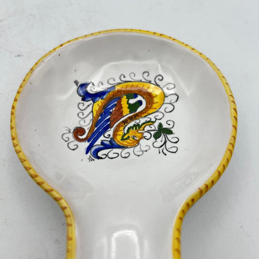 Poggiamestolo in ceramica Deruta porta mestolo vintage Decoro Dipinto a mano Categoria  Vasi e Portafiori