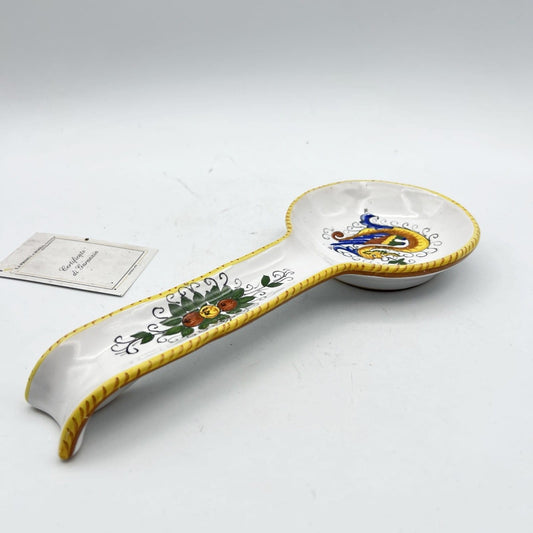 Poggiamestolo in ceramica Deruta porta mestolo vintage Decoro Dipinto a mano Categoria  Vasi e Portafiori