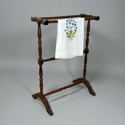 Porta Asciugamani Da Terra Bagno Antico In Legno Vecchio Porta Salviette Inglese Categoria  Portasciugamani