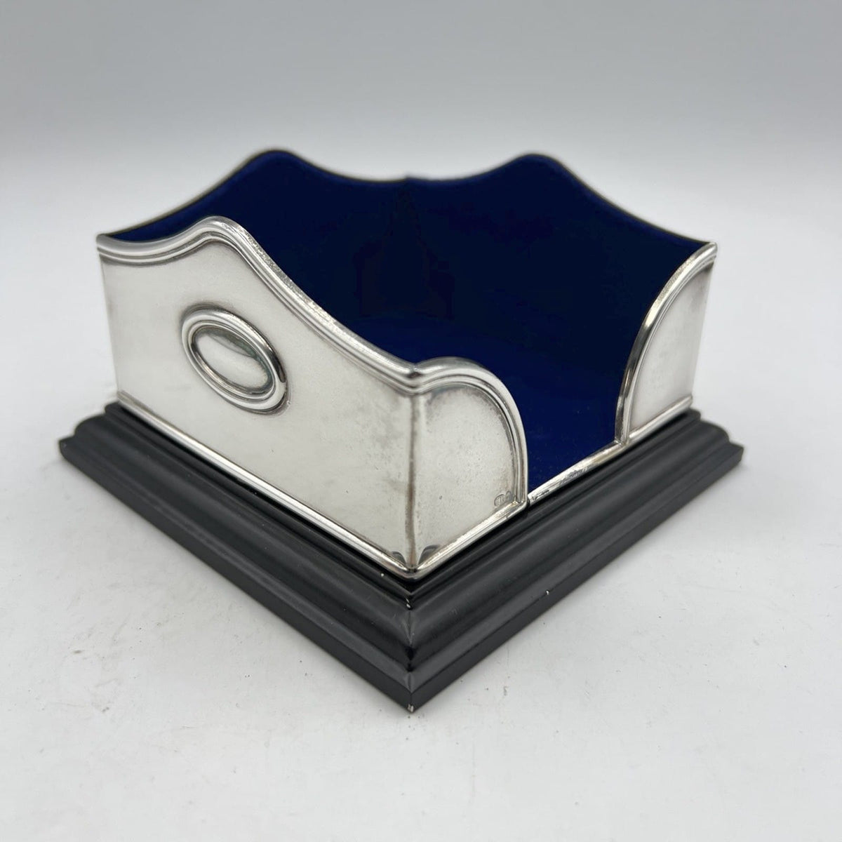 Porta biglietti da visita foglietti note scrivania in Argento Placcato anni '80 Categoria  Sheffield & Argento