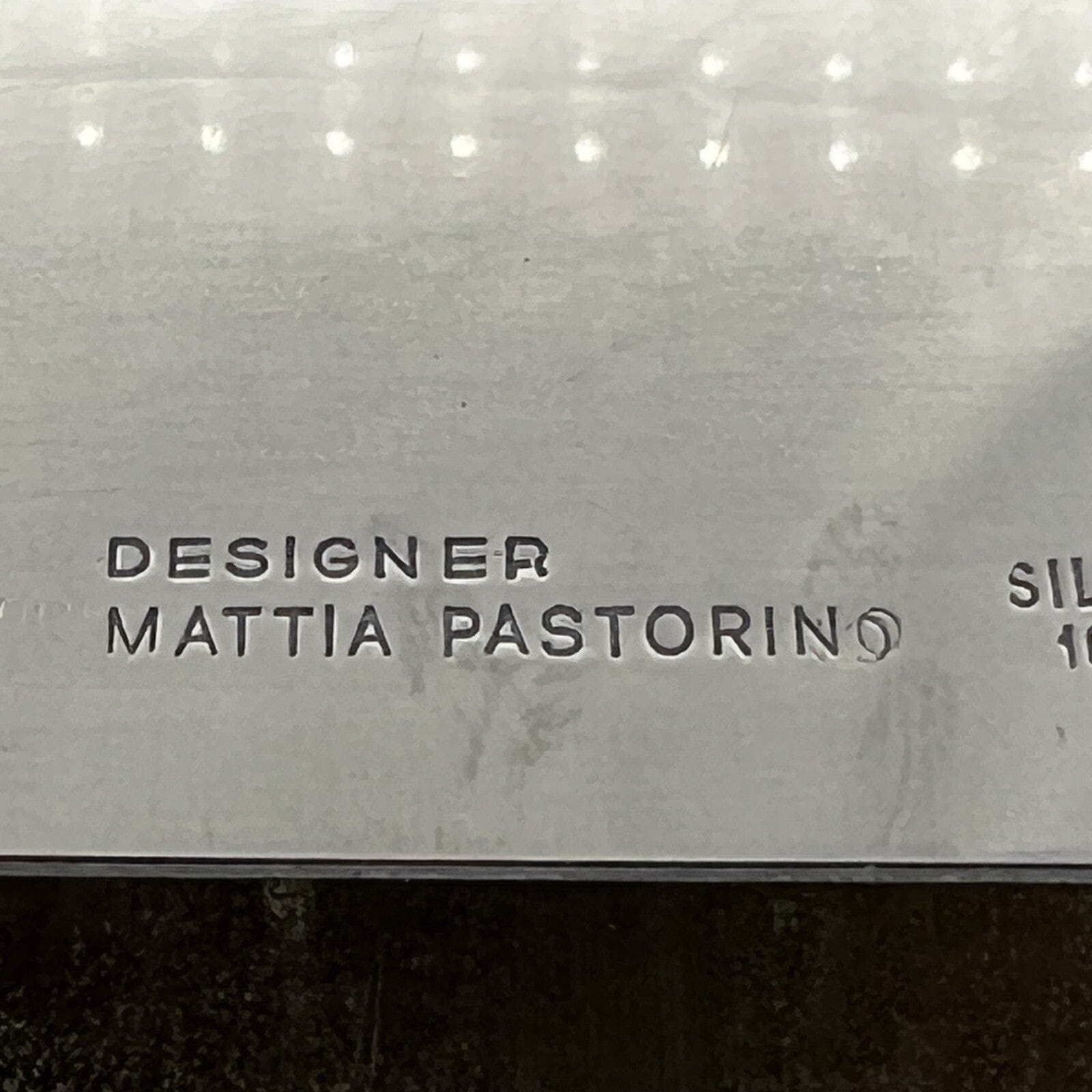 Portabiglietti da visita scrivania in Argento Placcato Alitalia anni '70 design Categoria  Sheffield & Argento