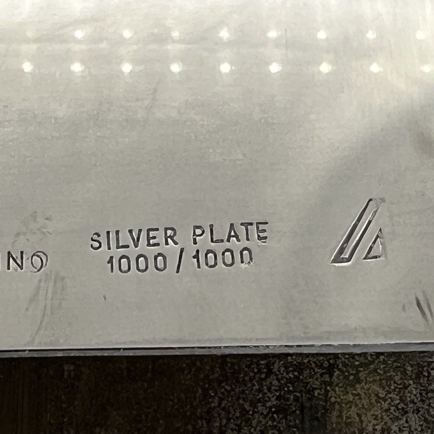 Portabiglietti da visita scrivania in Argento Placcato Alitalia anni '70 design Categoria  Sheffield & Argento
