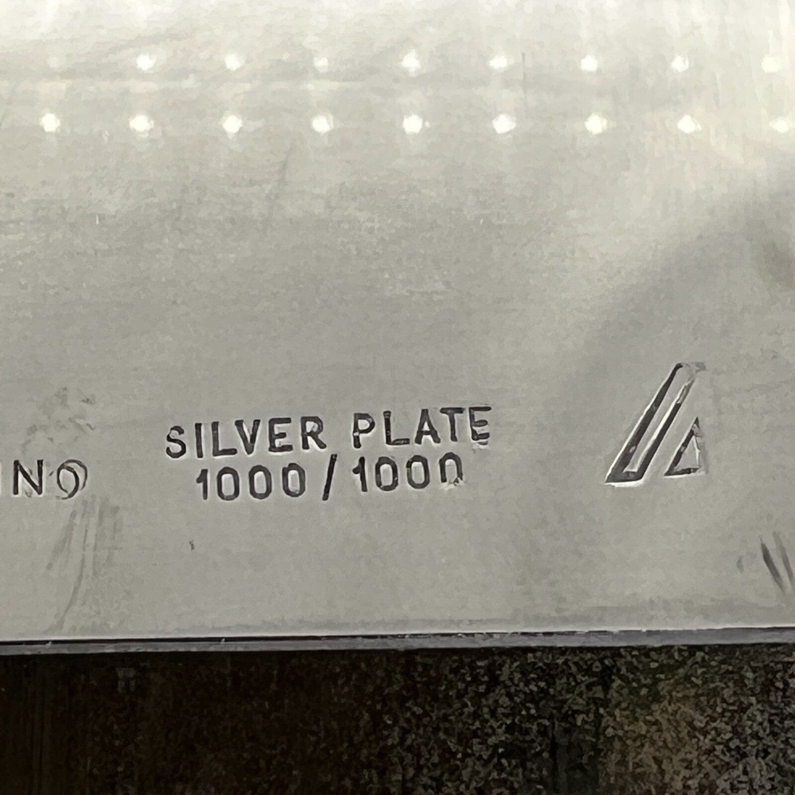 Portabiglietti da visita scrivania in Argento Placcato Alitalia anni '70 design Categoria  Sheffield & Argento