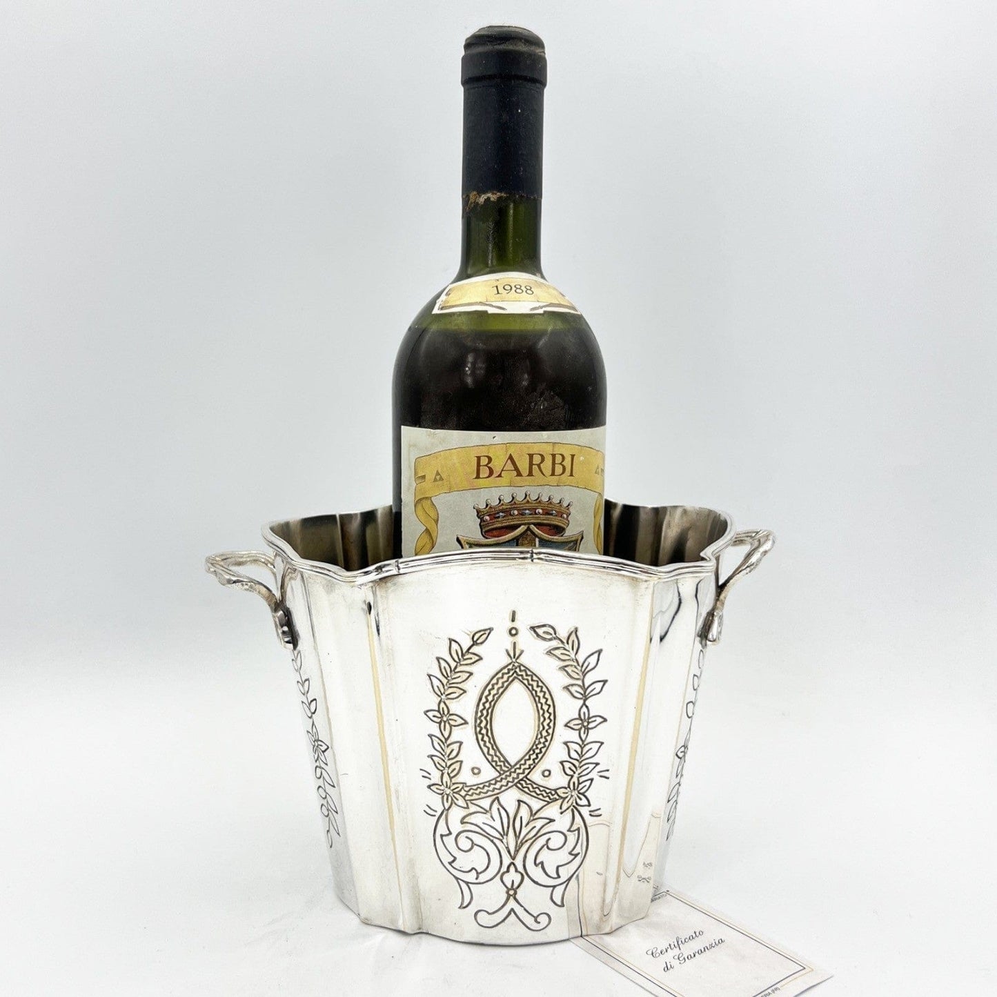 Portabottiglia in argento sheffield silver plated secchiello per Ghiaccio vino Categoria  Sheffield & Argento