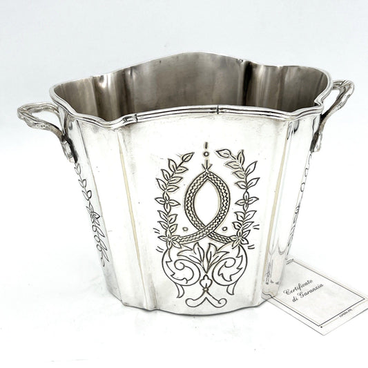 Portabottiglia in argento sheffield silver plated secchiello per Ghiaccio vino Categoria  Sheffield & Argento