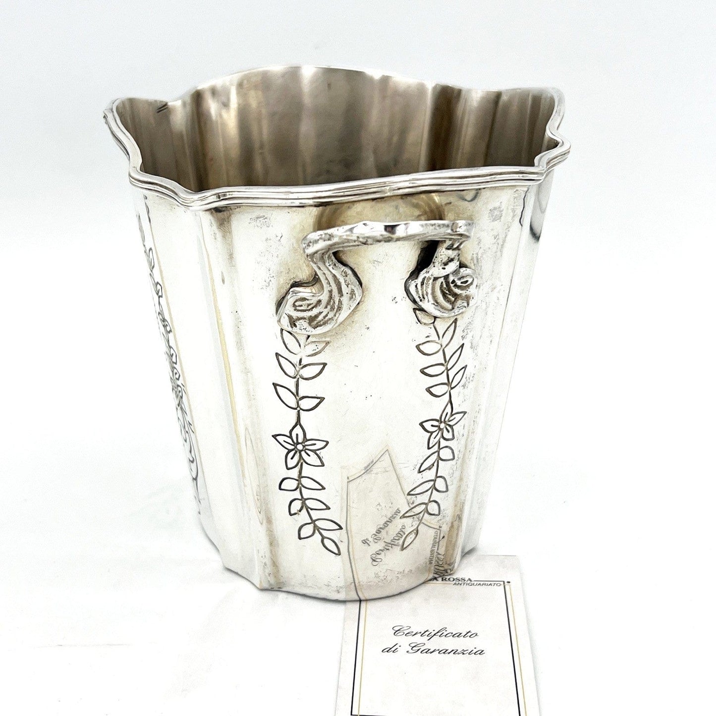 Portabottiglia in argento sheffield silver plated secchiello per Ghiaccio vino Categoria  Sheffield & Argento