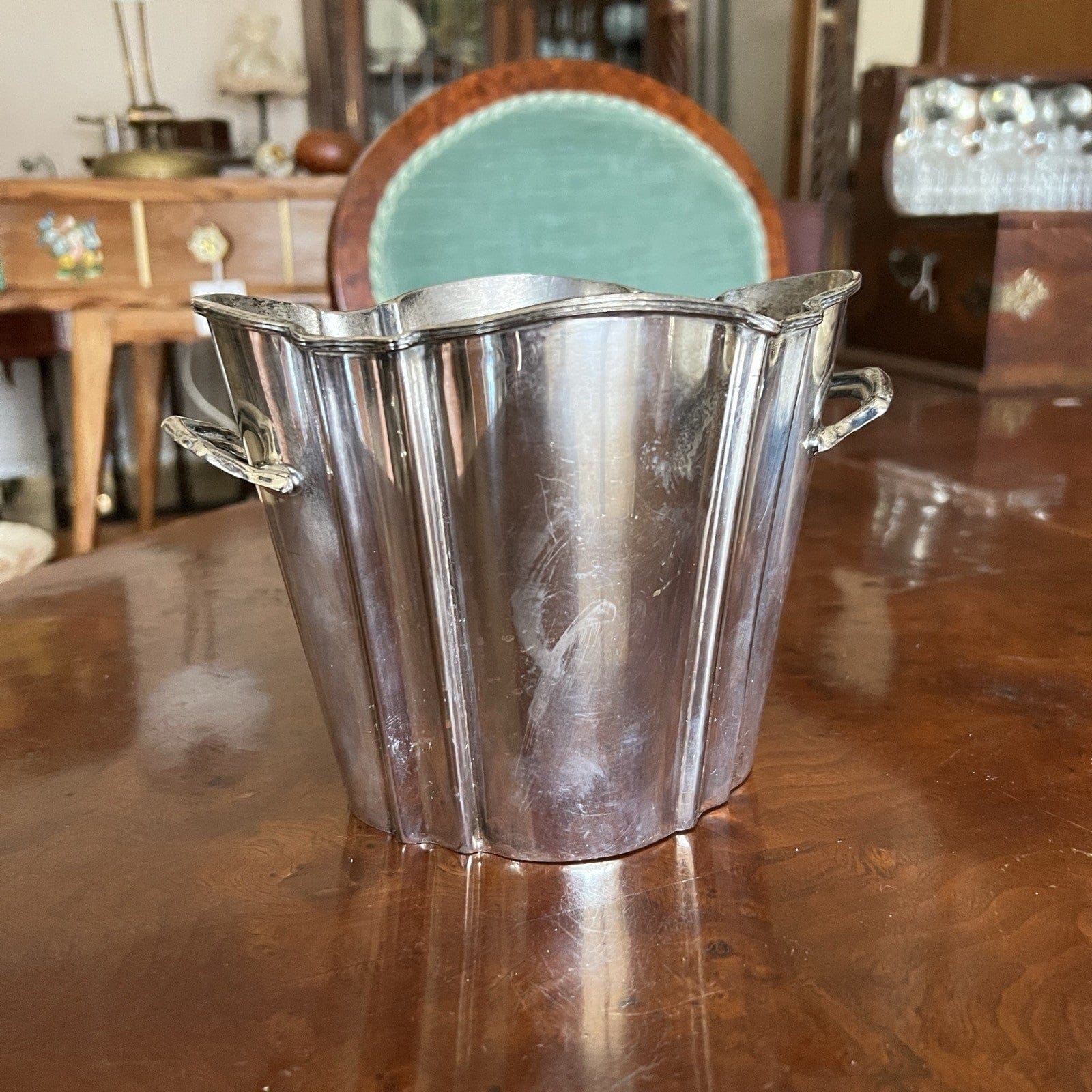 Portabottiglia in argento sheffield silver plated secchiello per Ghiaccio vino Categoria  Sheffield & Argento