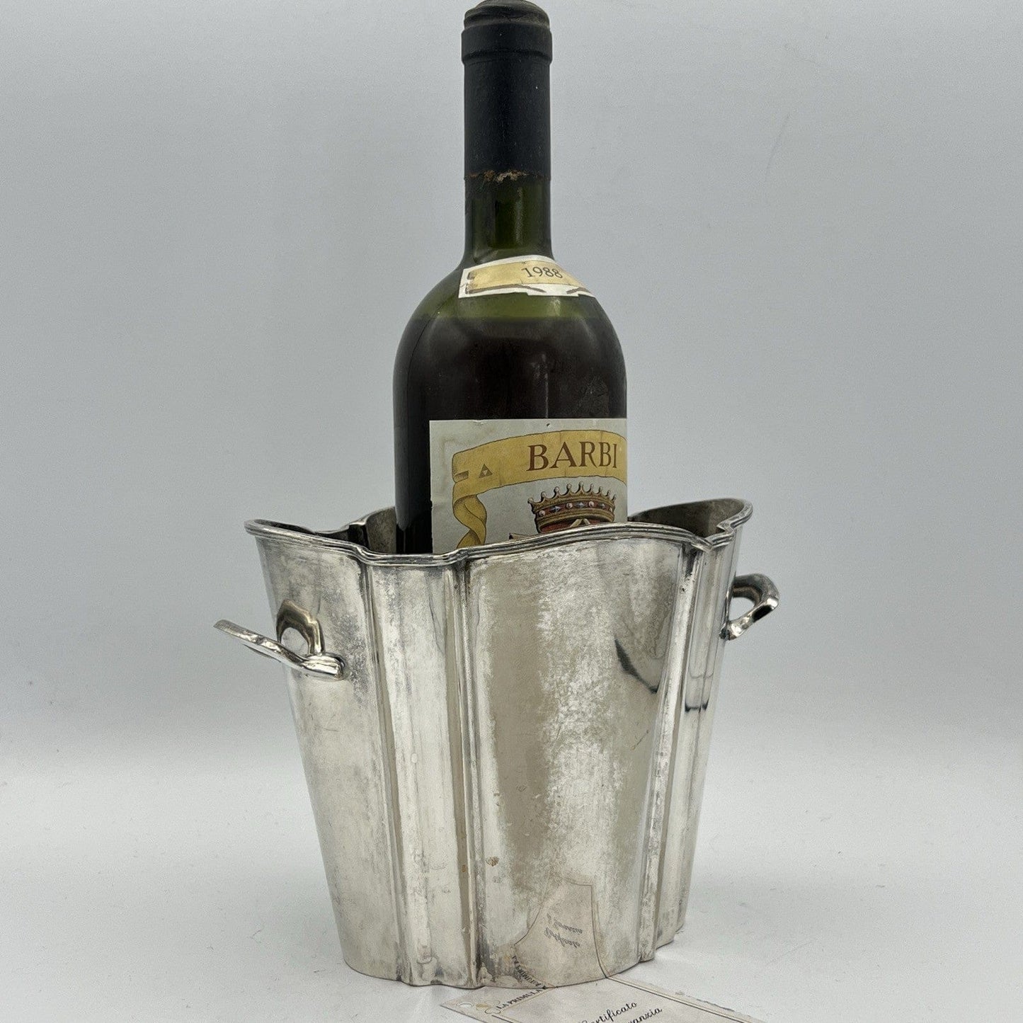 Portabottiglia in argento sheffield silver plated secchiello per Ghiaccio vino Categoria  Sheffield & Argento