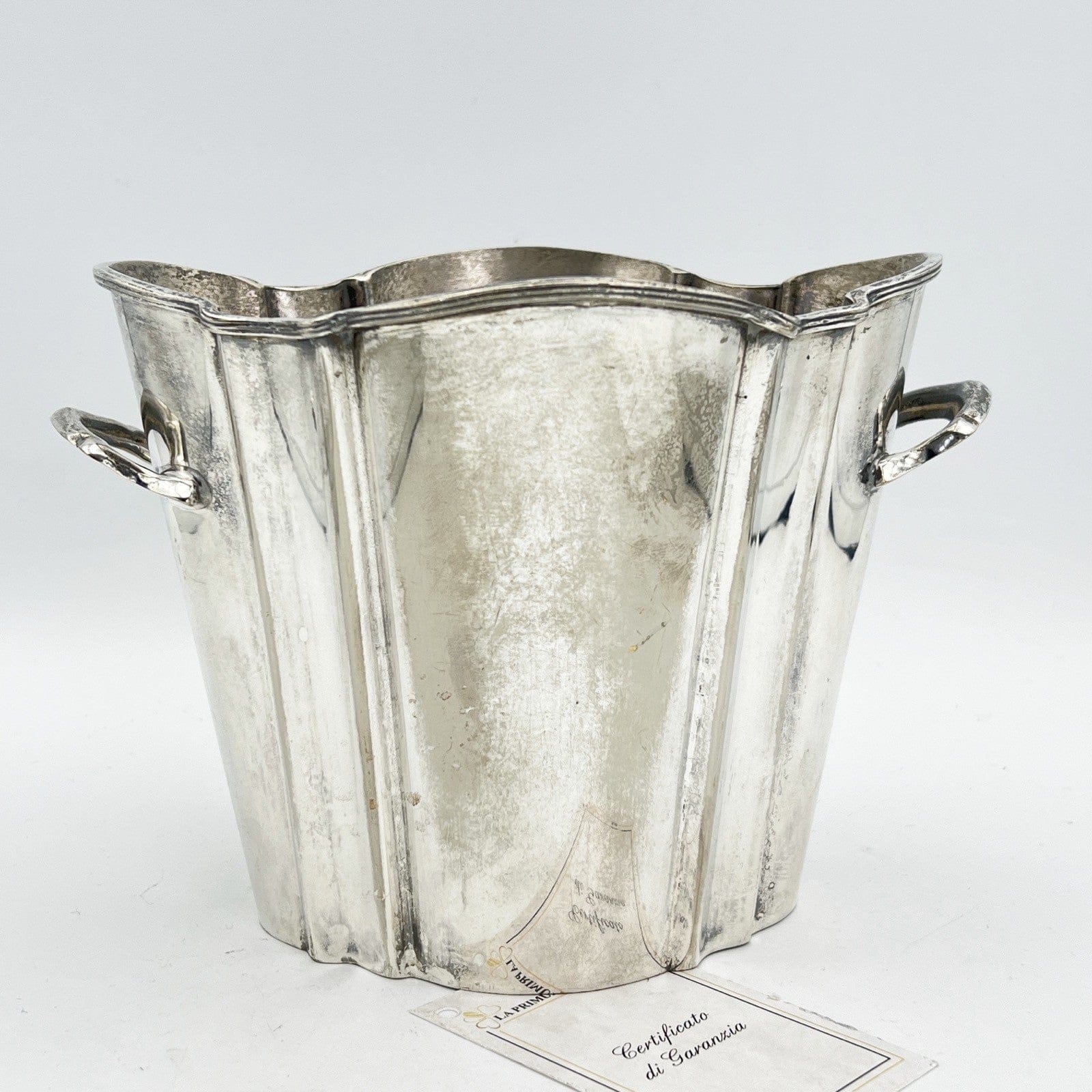 Portabottiglia in argento sheffield silver plated secchiello per Ghiaccio vino Categoria  Sheffield & Argento