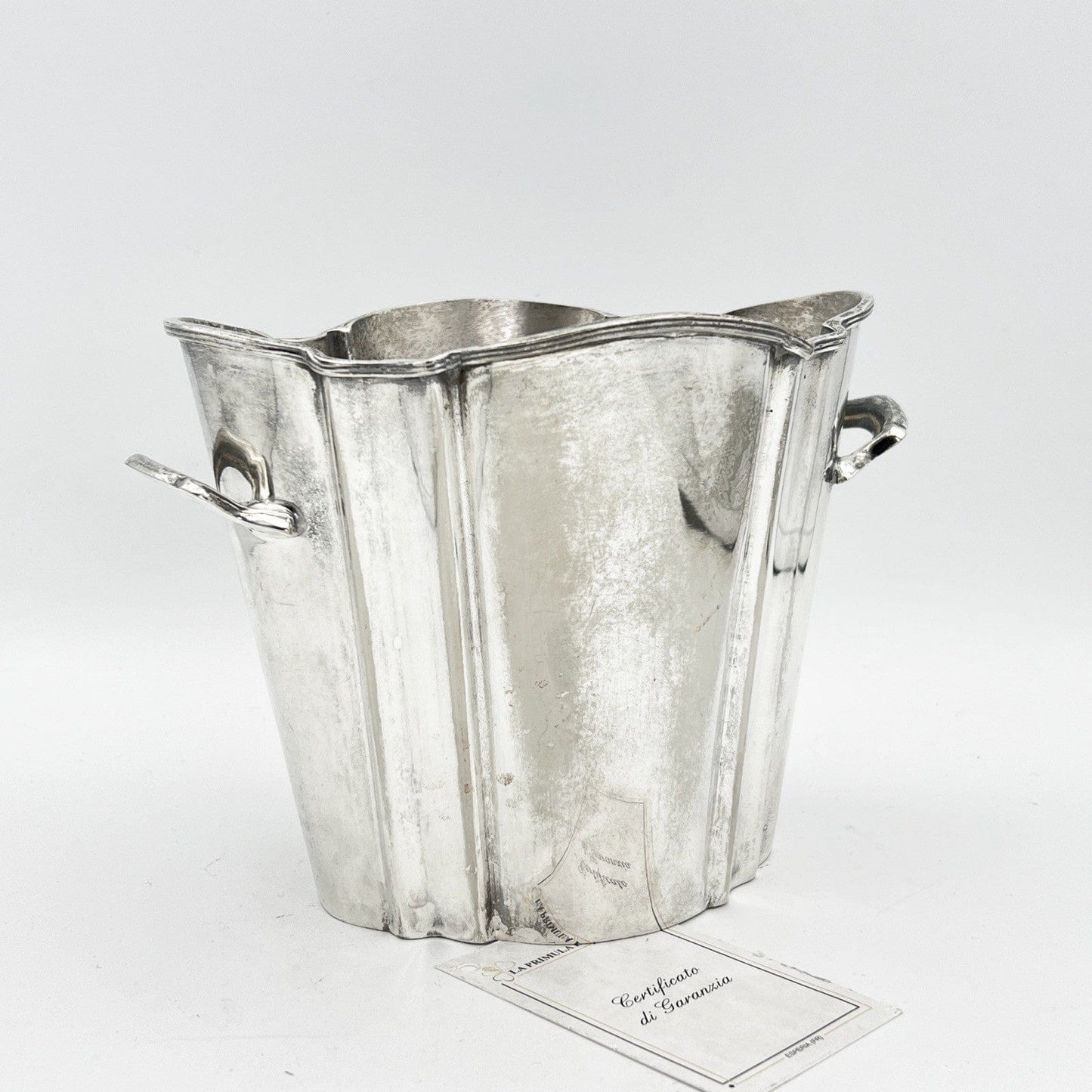 Portabottiglia in argento sheffield silver plated secchiello per Ghiaccio vino Categoria  Sheffield & Argento