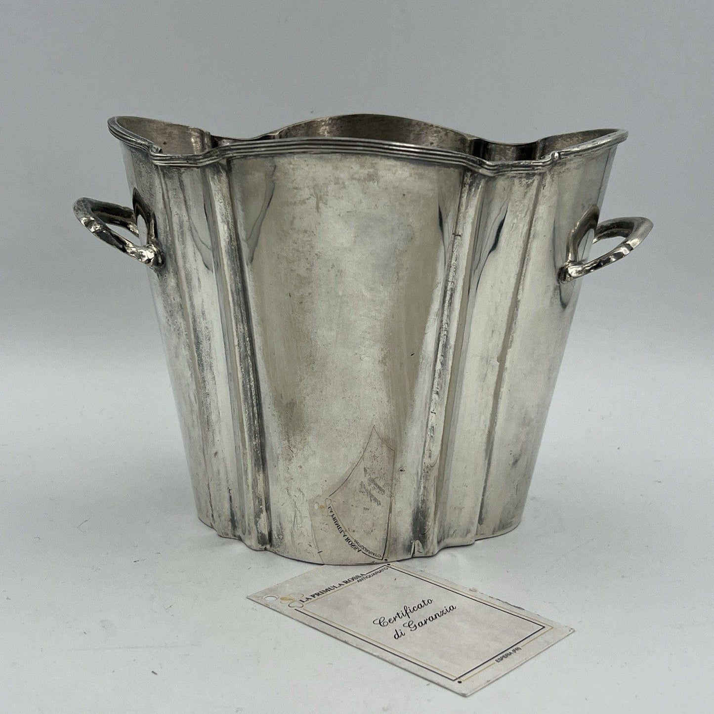 Portabottiglia in argento sheffield silver plated secchiello per Ghiaccio vino Categoria  Sheffield & Argento