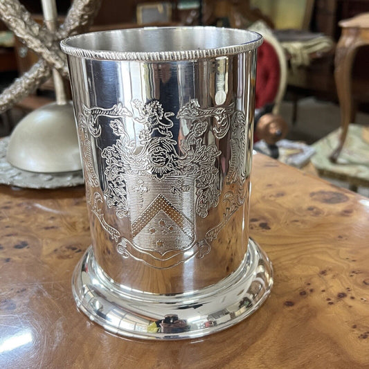 Portabottiglia in argento sheffield silver plated vintage secchiello per vino XX Categoria  Sheffield & Argento