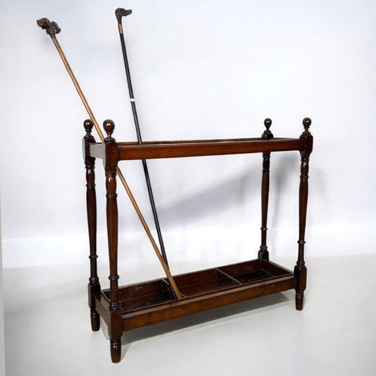 Portaombrelli antico in legno e ferro inglese porta ombrelli bastoni  vintage Categoria  Appendiabiti - Portaombrelli