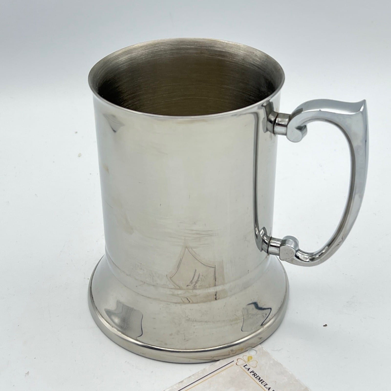 Portapenne da per scrivania in stile antico boccale metallo lucido silver Categoria  Sheffield & Argento