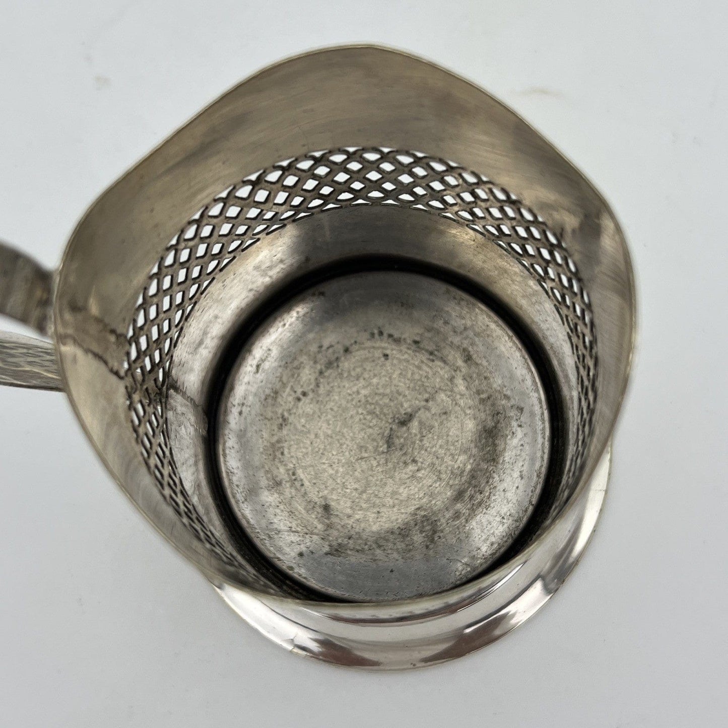 Portapenne da scrivania antico in Argento EPNS d' epoca 900 inglese Bicchiere Categoria  Sheffield & Argento
