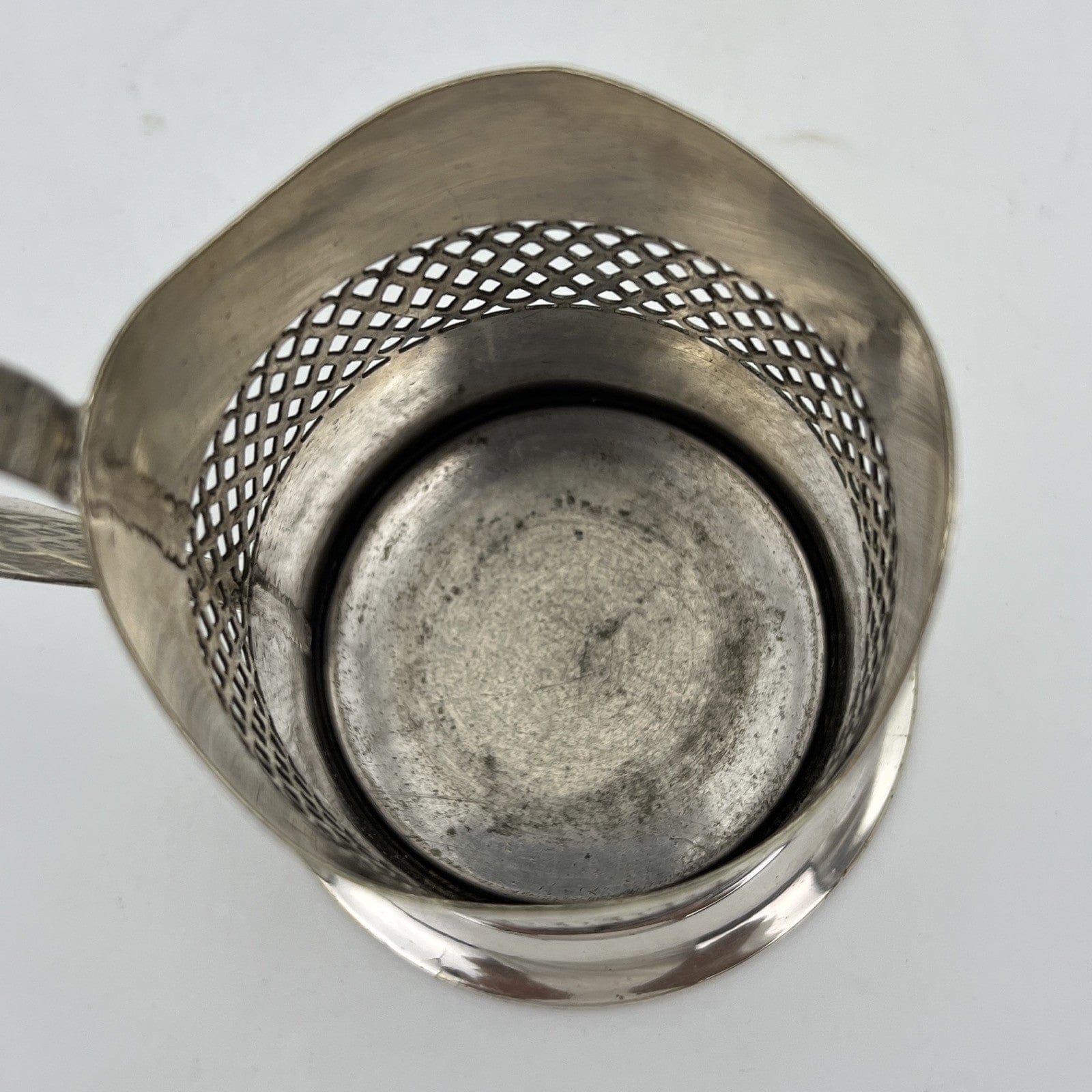 Portapenne da scrivania antico in Argento EPNS d' epoca 900 inglese Bicchiere Categoria  Sheffield & Argento