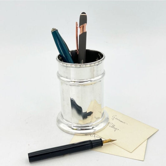 Portapenne da scrivania antico in argento sheffield silver plated stile elegante Categoria  Sheffield & Argento