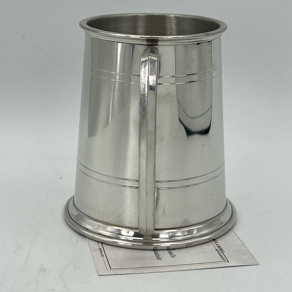 Portapenne da scrivania antico in metallo peltro boccale Sheffield 900 inglese Categoria  Sheffield & Argento