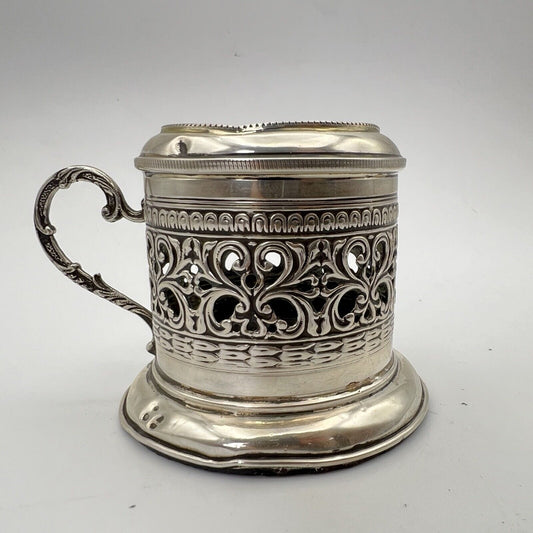 Portapenne da scrivania in argento 800 stile antico bicchiere silver anni 70 Categoria  Sheffield & Argento