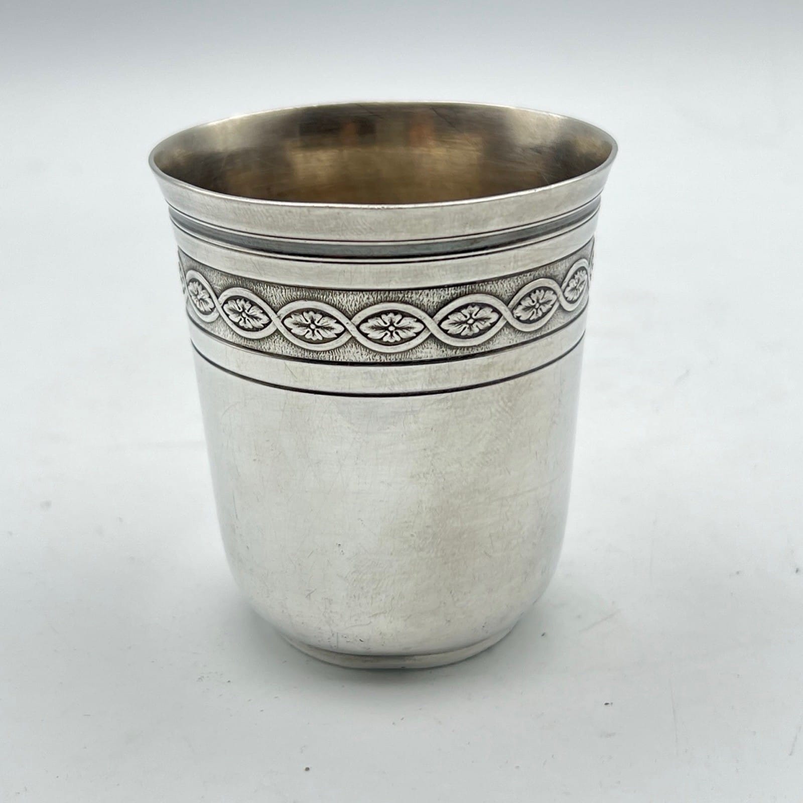 Portapenne da scrivania in argento silver plated antico bicchiere Christofle '60 Categoria  Sheffield & Argento
