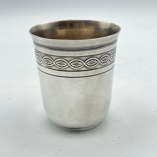 Portapenne da scrivania in argento silver plated antico bicchiere Christofle '60 Categoria  Sheffield & Argento