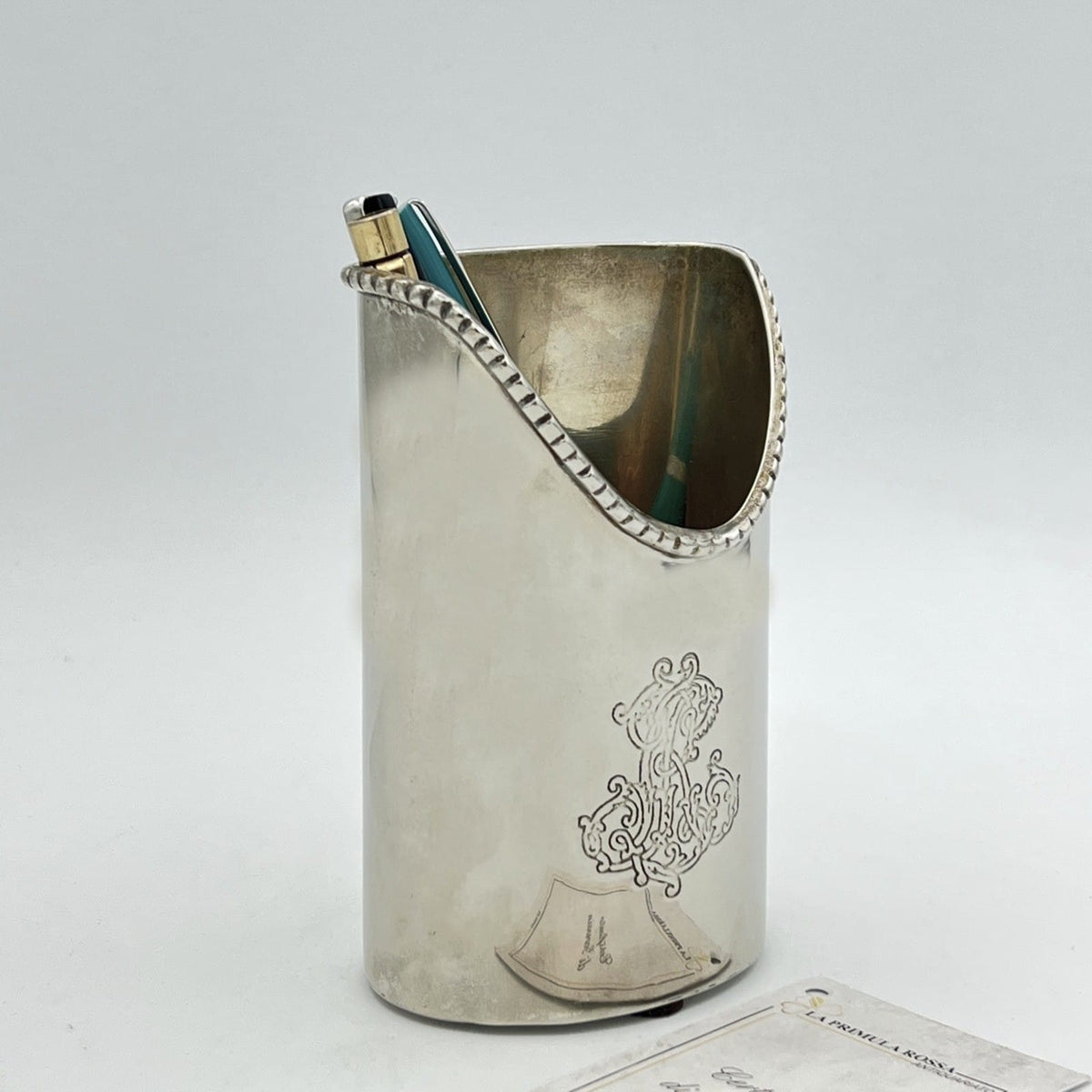 Portapenne da scrivania in stile antico in argento sheffield silver plated Categoria  Sheffield & Argento