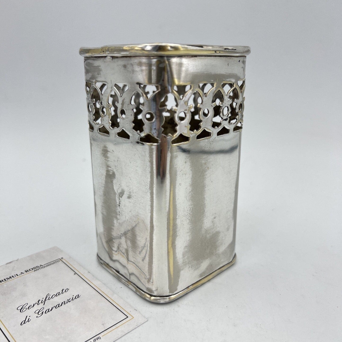 Portapenne da scrivania in stile antico in argento sheffield silver plated EPNS Categoria  Sheffield & Argento