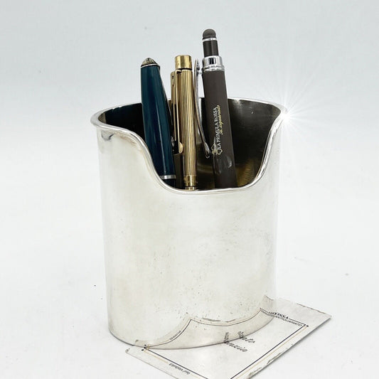 Portapenne da scrivania in stile antico in argento sheffield silver plated King Categoria  Sheffield & Argento