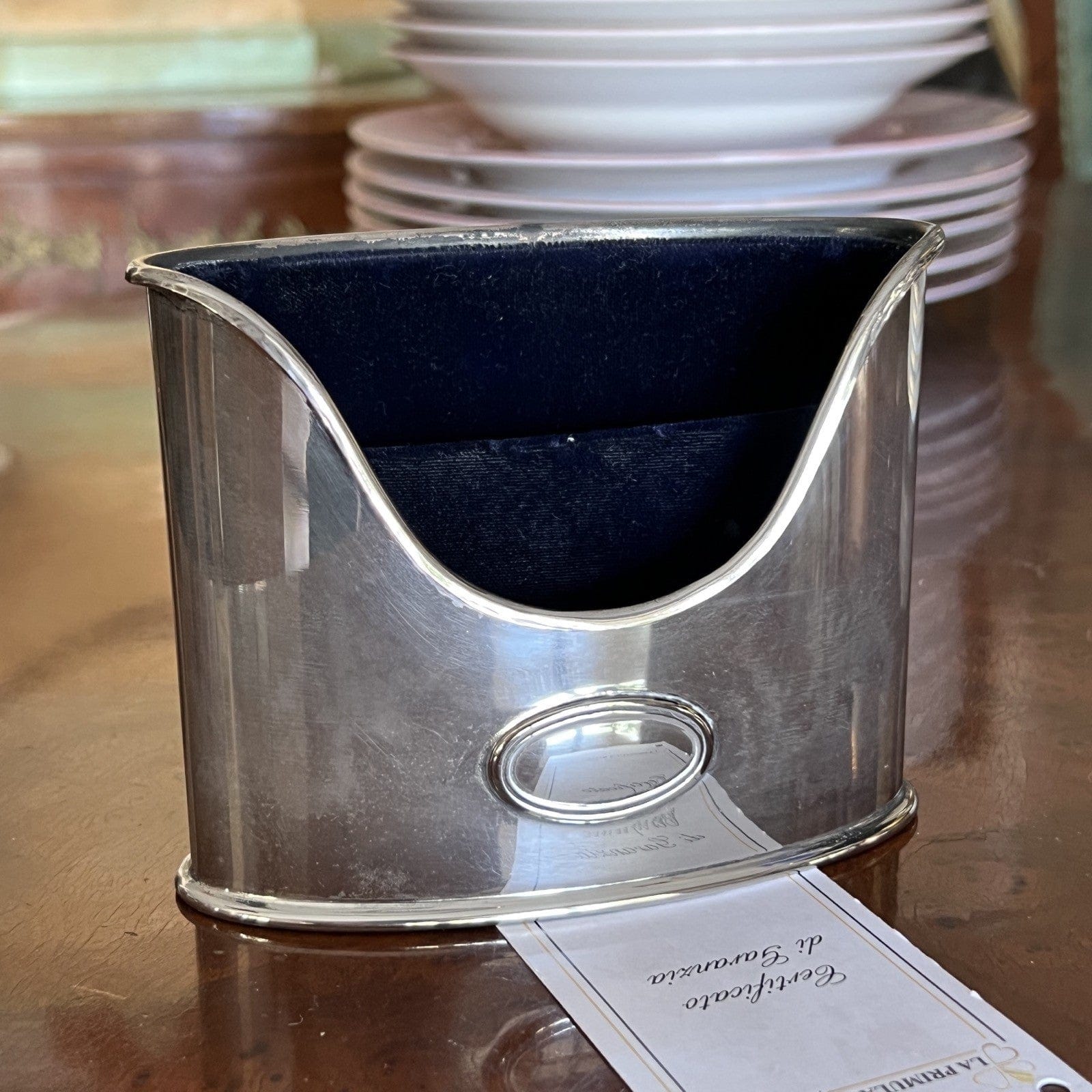 Portapenne da scrivania in stile antico in argento sheffield silver plated Olri Categoria  Sheffield & Argento