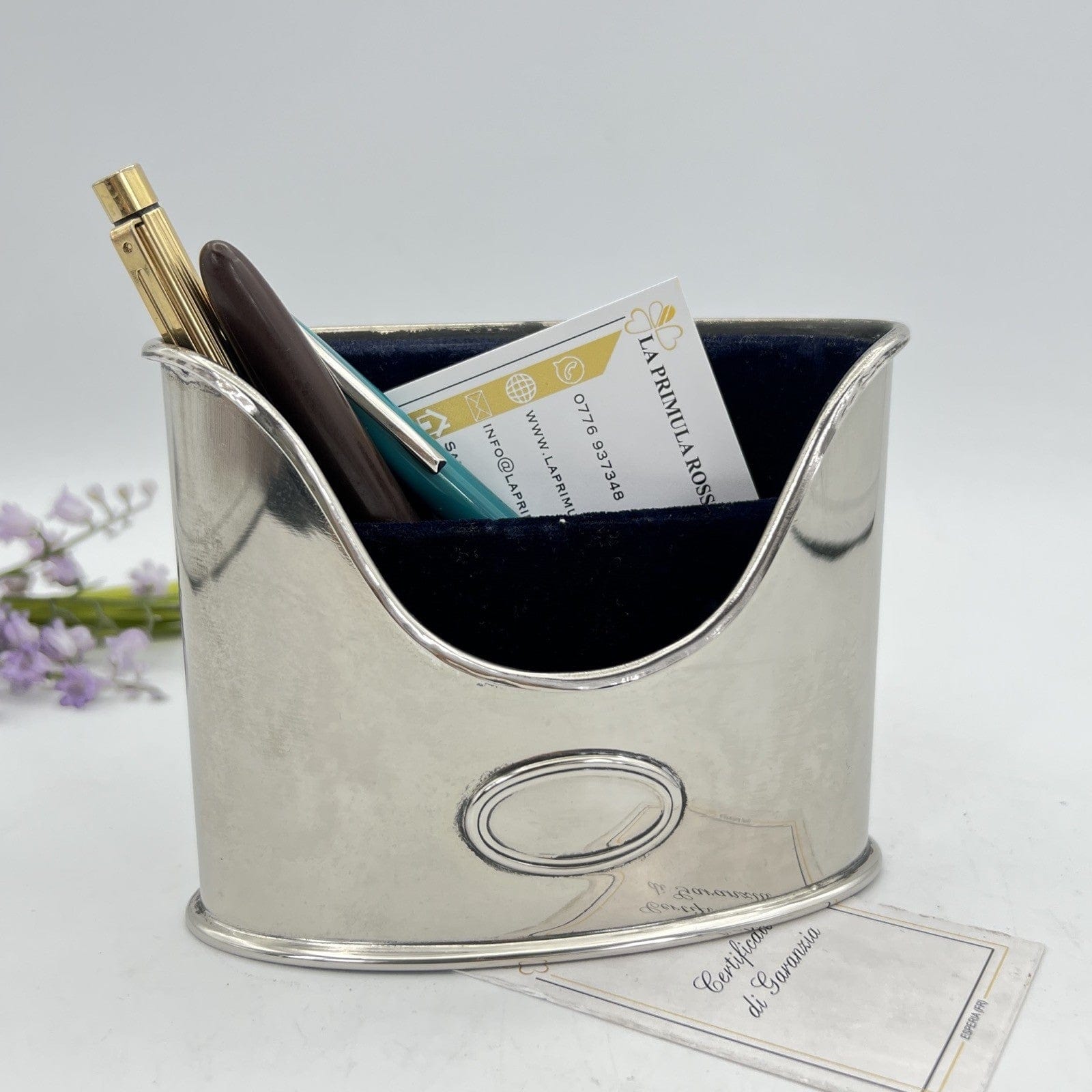 Portapenne da scrivania in stile antico in argento sheffield silver plated Olri Categoria  Sheffield & Argento