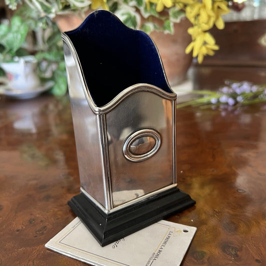 Portapenne da scrivania in stile antico in argento sheffield silver plated Olri Categoria  Sheffield & Argento