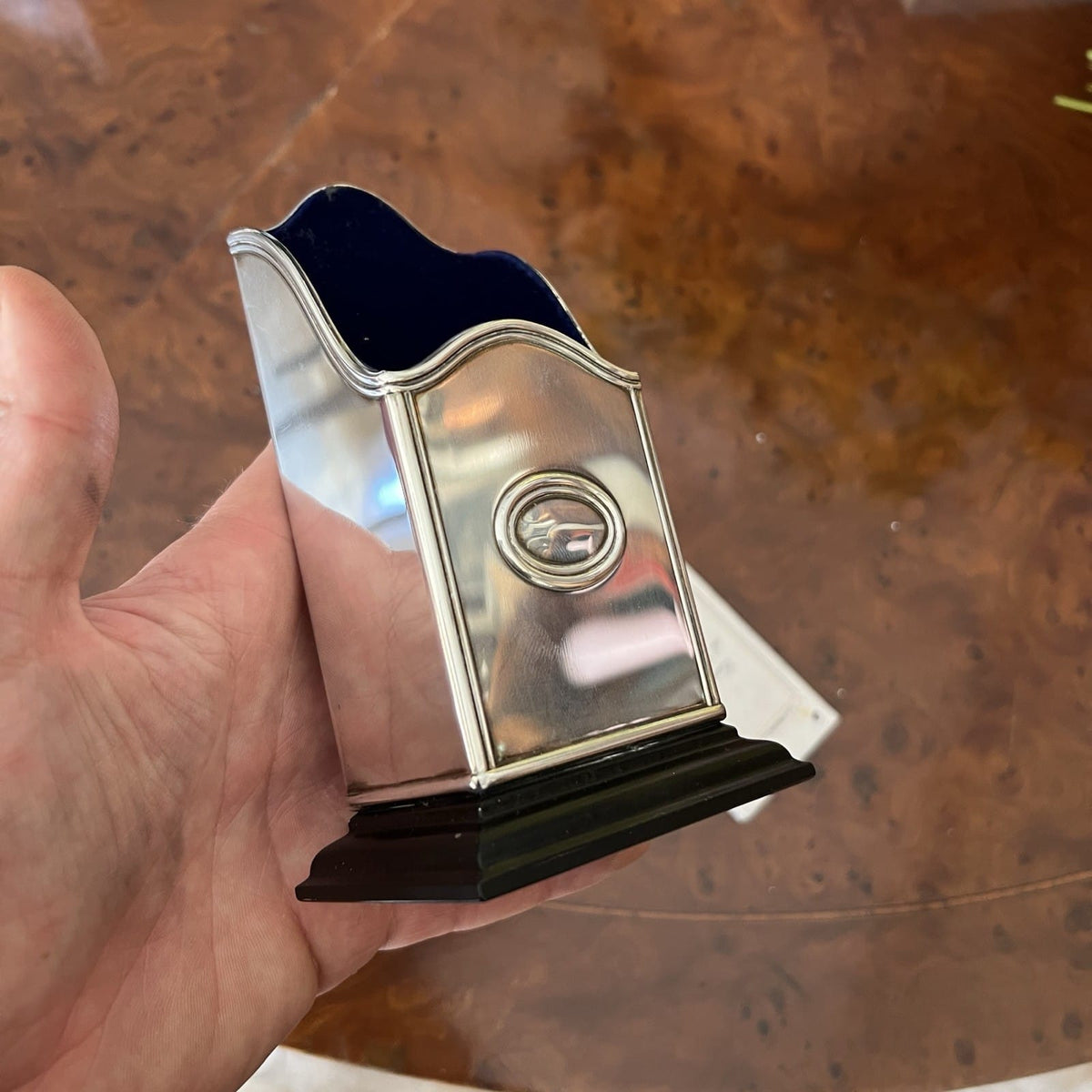 Portapenne da scrivania in stile antico in argento sheffield silver plated Olri Categoria  Sheffield & Argento