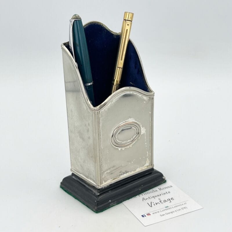 Portapenne da scrivania in stile antico in argento sheffield silver plated Olri Categoria  Sheffield & Argento
