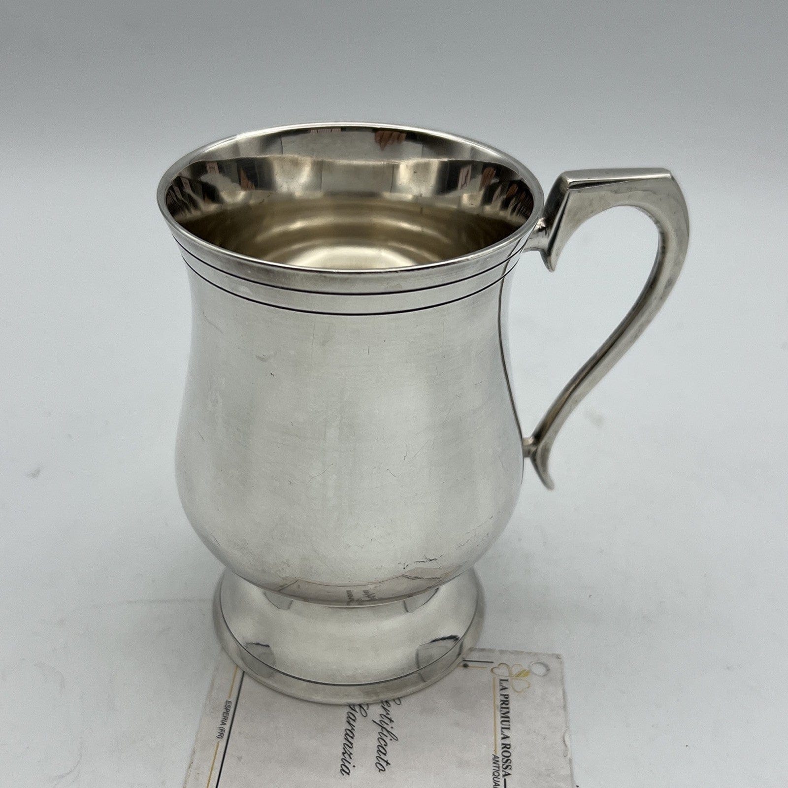 Portapenne da scrivania stile antico in argento silverplate sheffield boccale X Categoria  Sheffield & Argento