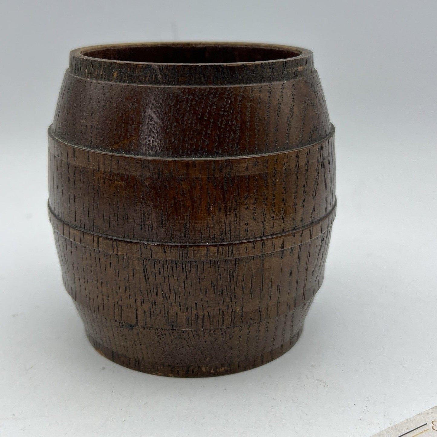 Portapenne in Legno stile antico a forma di Botte Vintage da scrivania Inglese Categoria  Accessori scrivania e ufficio