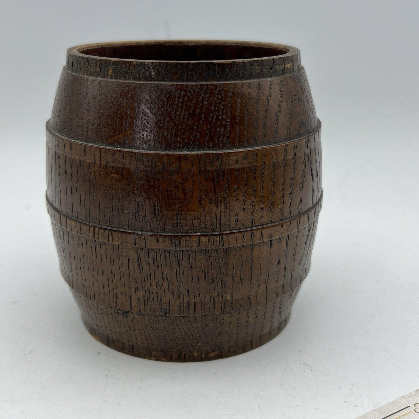 Portapenne in Legno stile antico a forma di Botte Vintage da scrivania Inglese Categoria  Accessori scrivania e ufficio