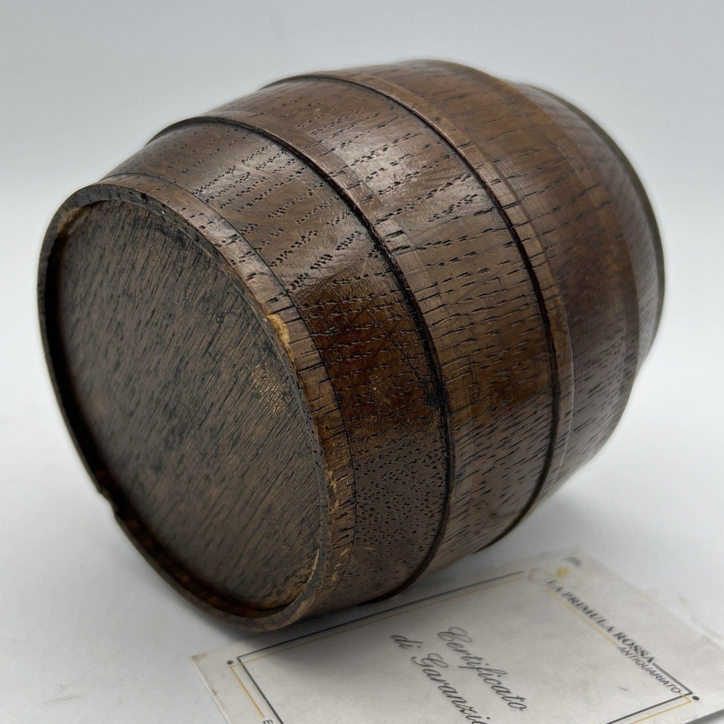 Portapenne in Legno stile antico a forma di Botte Vintage da scrivania Inglese Categoria  Accessori scrivania e ufficio