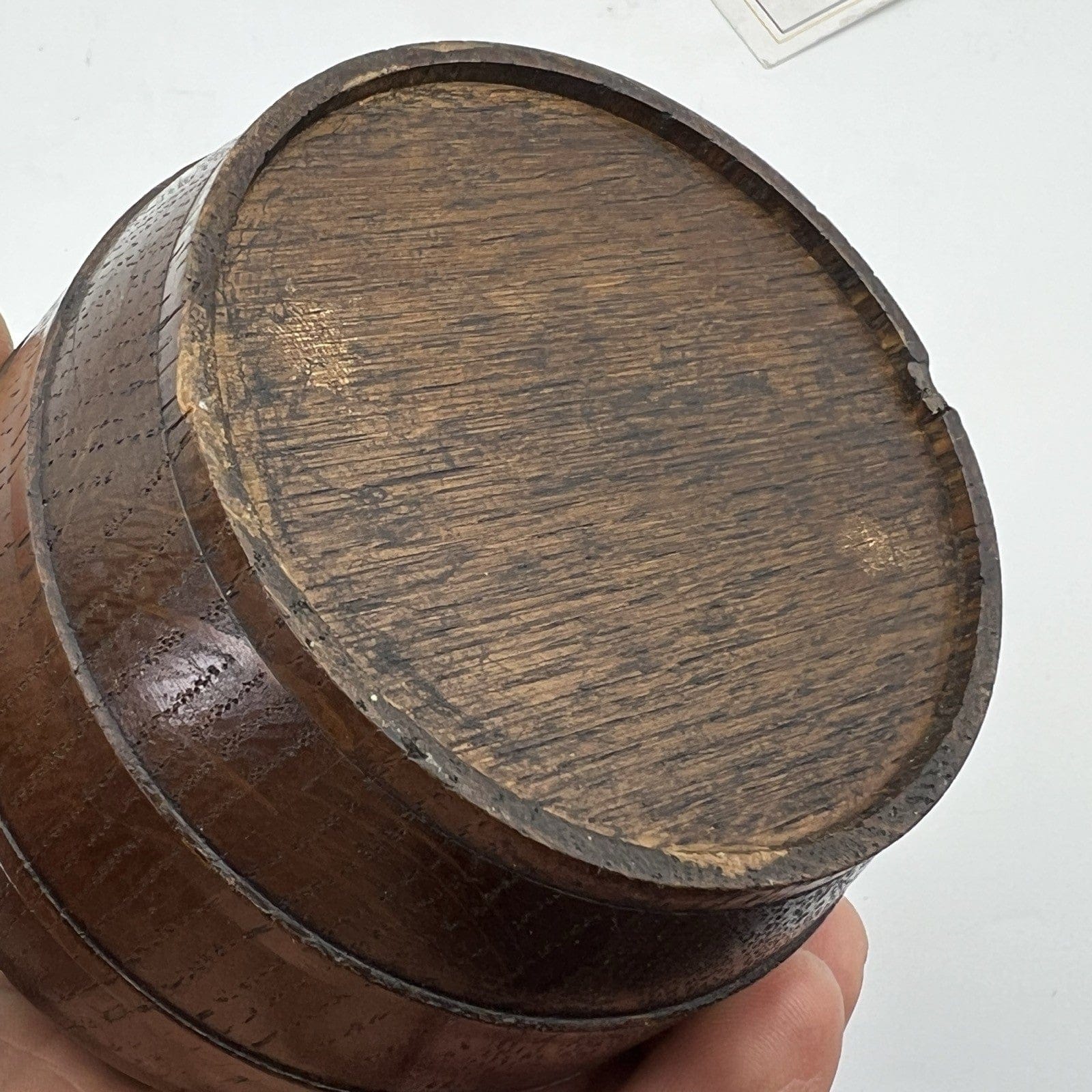 Portapenne in Legno stile antico a forma di Botte Vintage da scrivania Inglese Categoria  Accessori scrivania e ufficio