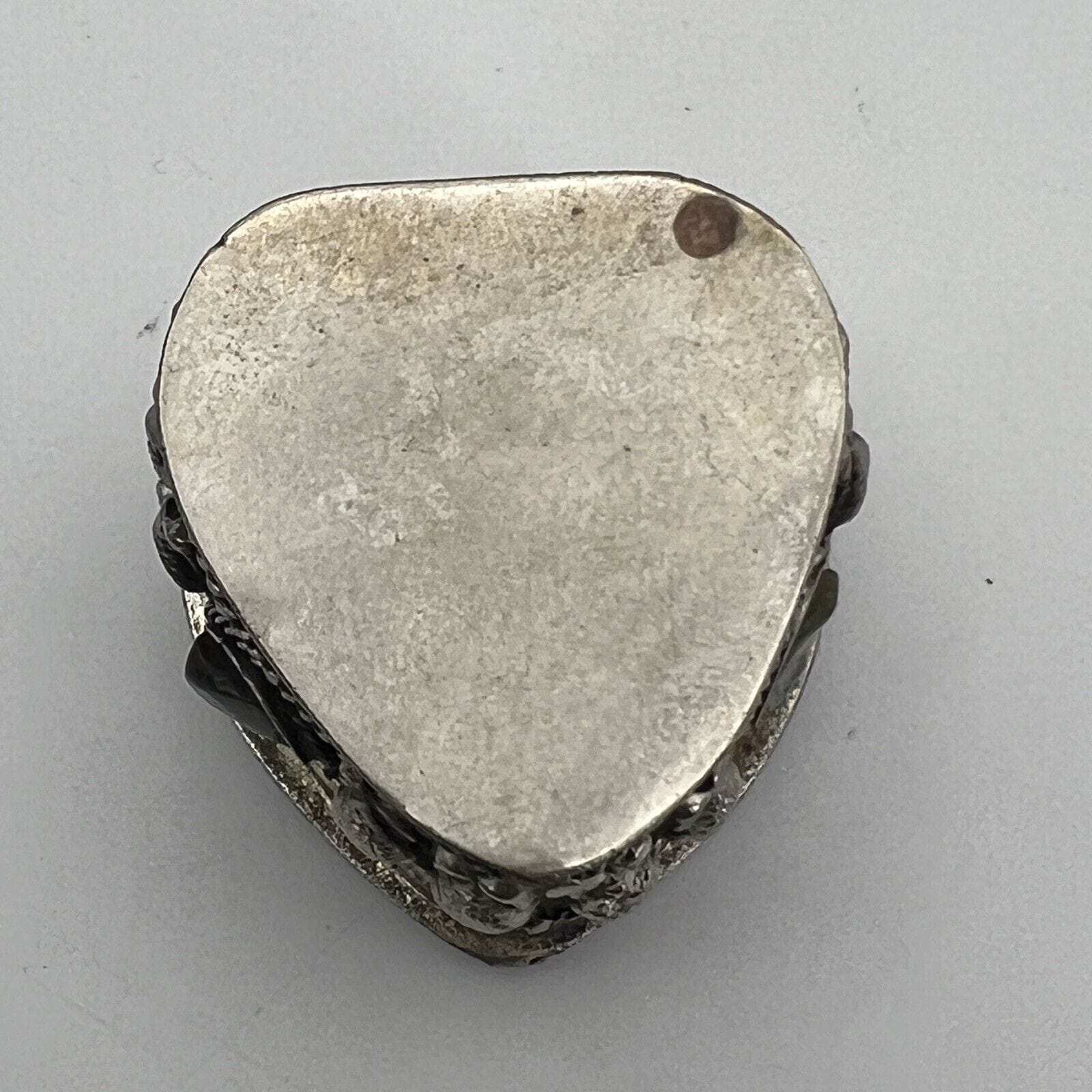 Portapillole a cuore vintage in Argento Silver plated Scatolina con pietre Categoria  Sheffield & Argento