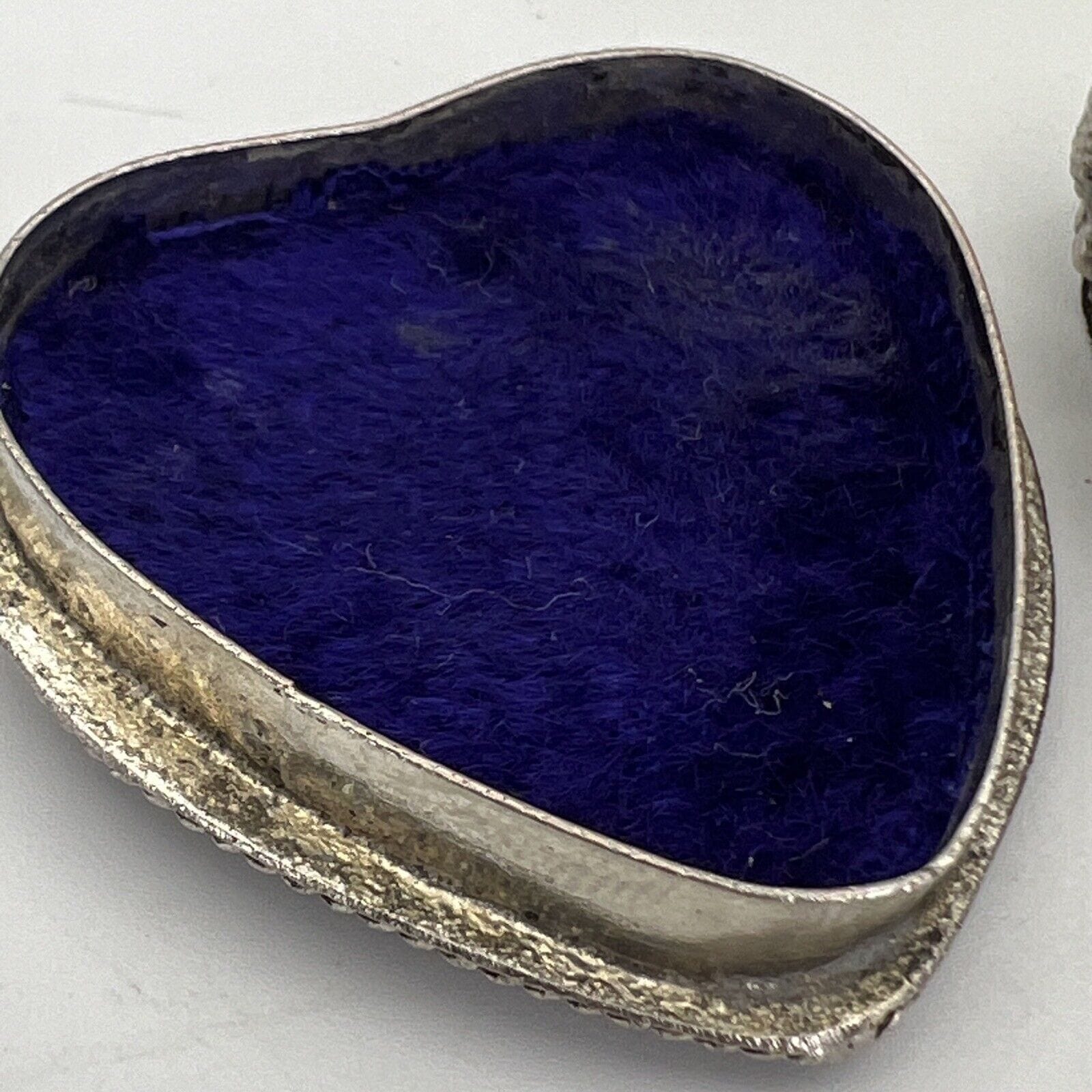 Portapillole a cuore vintage in Argento Silver plated Scatolina con pietre Categoria  Sheffield & Argento
