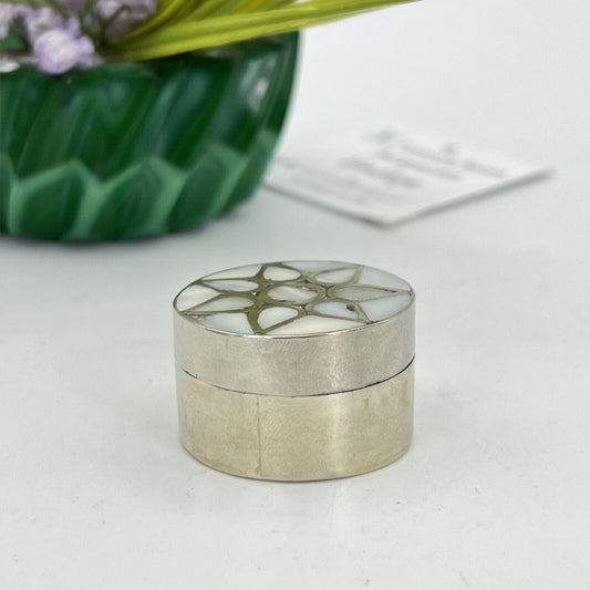 Portapillole Porta anello in Silver plated e Madreperla  Scatolina lettere A M Categoria  Sheffield & Argento
